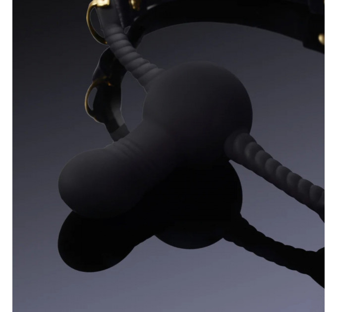 Кляп с фиксатором в форме дилдо UPKO Desire for Mouth Bondage Collection-Dildo, черный