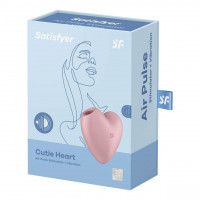Кліторальний вакуумний вібратор Серце Satisfyer Cutie Heart, рожевий