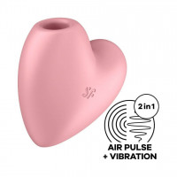 Кліторальний вакуумний вібратор Серце Satisfyer Cutie Heart, рожевий