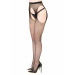Колготки сетка с имитацией чулок One Size Daring Intimates, черные