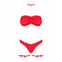 Новорічний костюм Obsessive Kissmas set червоний, L/XL