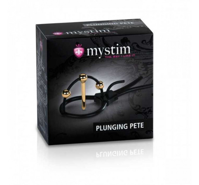 Лассо на пенис с уретральным катетером и электростимуляцией MYSTIM - Mystim Plunging Pete