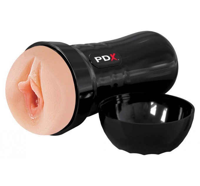 Мастурбатор Вагіна в чорній колбі Pipedream PDX Extreme Wet Pussies, що самозмазується