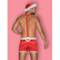 Новогодний костюм мистера Санта Клауса Obsessive Mr. Claus красно-белый, S\M