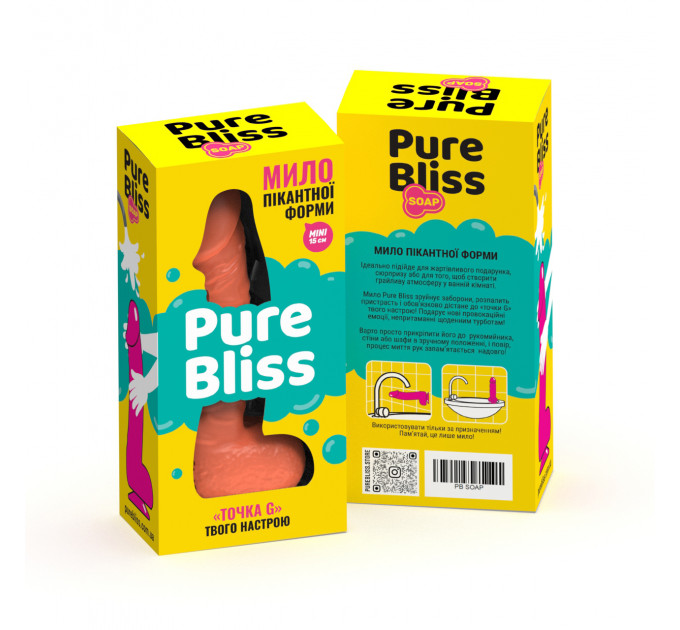 Мило член на присосці Pure Bliss MINI коралове, 15 см