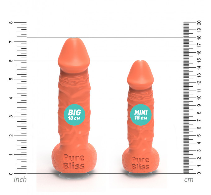 Мило член на присосці Pure Bliss MINI коралове, 15 см