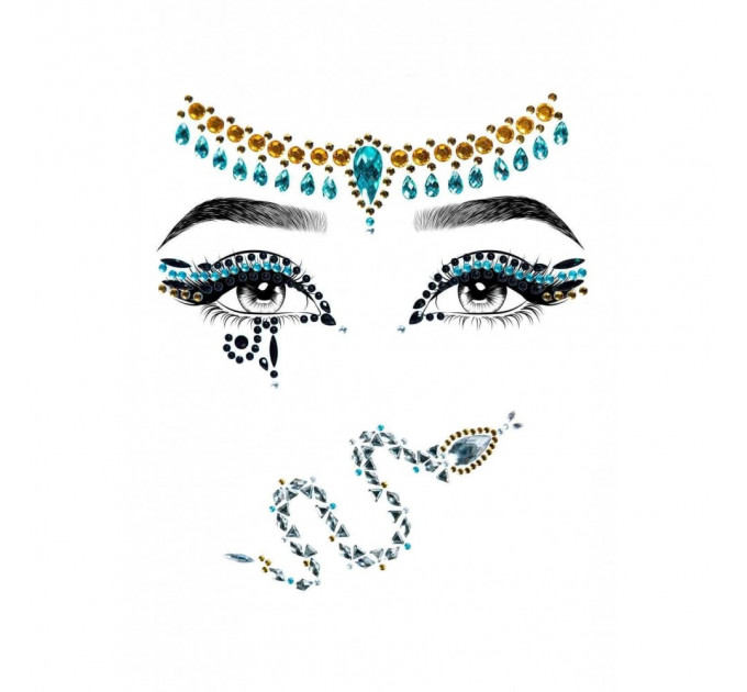 Наклейка з коштовностями Leg Avenue Клеопатри Cleopatra face jewels sticker