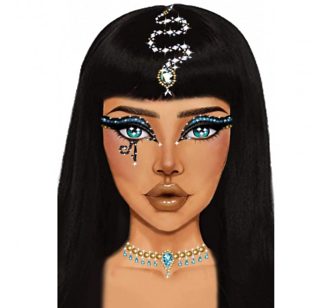 Наклейка з коштовностями Leg Avenue Клеопатри Cleopatra face jewels sticker
