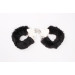 Наручники металлические Chisa Hi-Basic Fur-lined Handcuffs с черным мехом