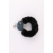 Наручники металлические Chisa Hi-Basic Fur-lined Handcuffs с черным мехом