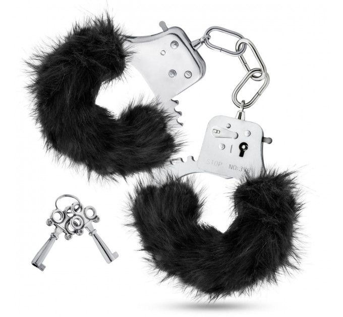 Наручники с мехом Blush Temptasia - Plush Fur Cuffs - Black