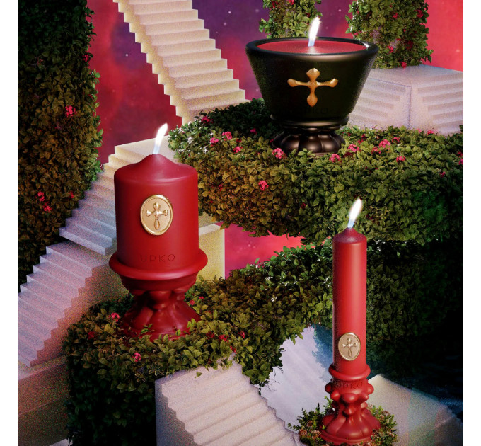 Низкотемпературная восковая свеча UPKO DREAMING of GARDEN, черная