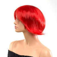 Парик каре с челкой Fetish Hair, красный, 25 см