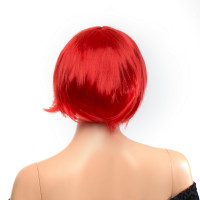 Парик каре с челкой Fetish Hair, красный, 25 см
