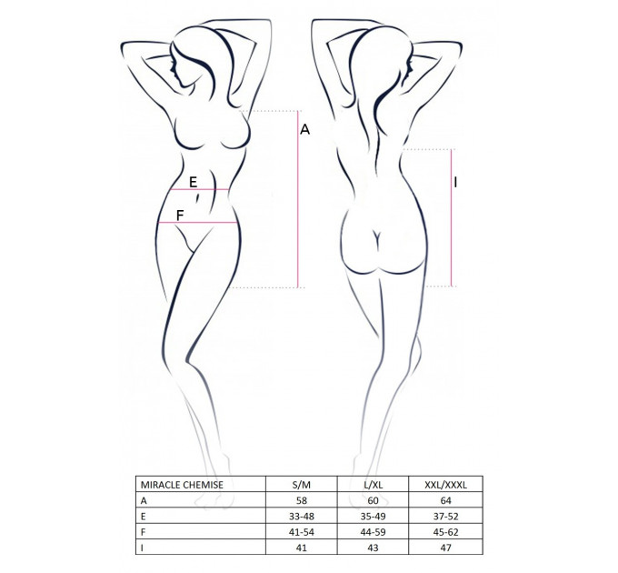 Платье мини с глубоким декольте MIRACLE CHEMISE black S/M - Passion
