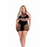 Платье с открытой спиной Pink Lipstick Girl Gone Bad Dress, черный, Plus Size