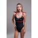 Портупея с крыльями Candy Hero "модель black Angel 5", экокожа RED