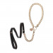 Поводок цепь с петлей из искусственной кожи Statement Leash золотистый, 75 см