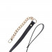 Поводок цепь с петлей из искусственной кожи Statement Leash золотистый, 75 см