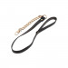 Поводок цепь с петлей из искусственной кожи Statement Leash золотистый, 75 см