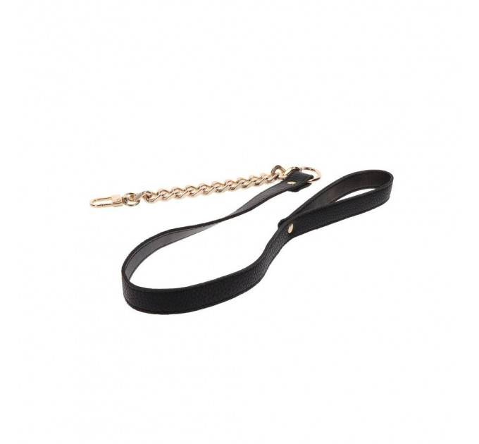 Поводок цепь с петлей из искусственной кожи Statement Leash золотистый, 75 см