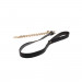 Поводок цепь с петлей из искусственной кожи Statement Leash золотистый, 75 см