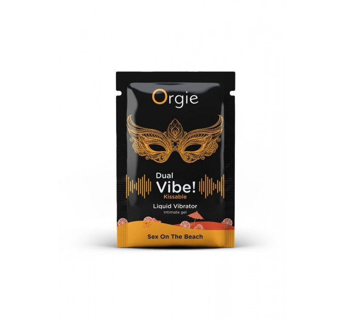САШЕТ Жидкий вибратор коктейль Секс на пляже DUAL VIBE!, 1 мл Orgie (Бразилия-Португалия)