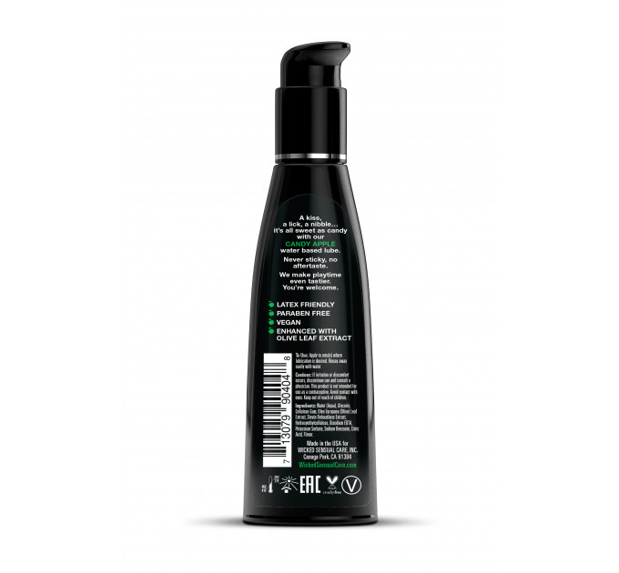 Съедобный лубрикант со вкусом яблока WICKED AQUA 120 мл