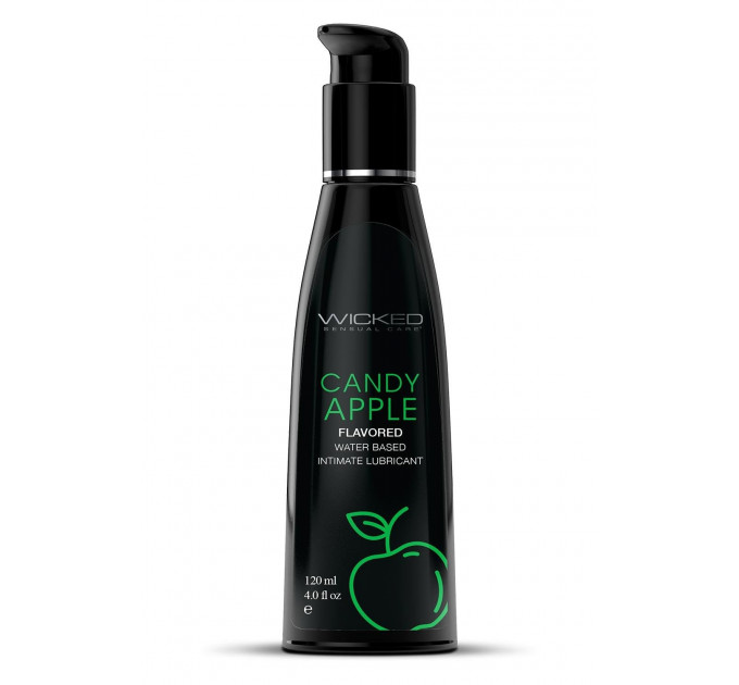 Съедобный лубрикант со вкусом яблока WICKED AQUA 120 мл