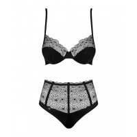 Сексуальний комплект Obsessive Sharlotte 2-pcs set black S/M