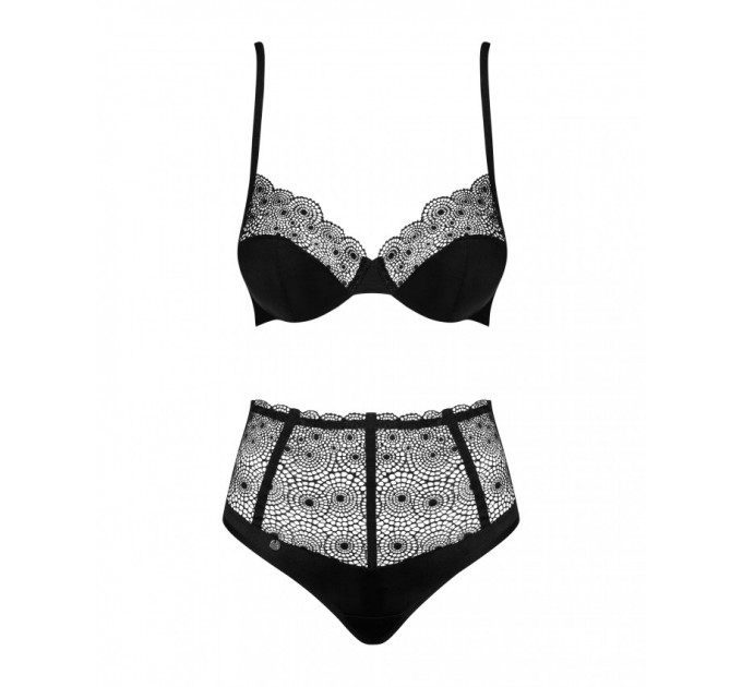 Сексуальный комплект Obsessive Sharlotte 2-pcs set black S/M