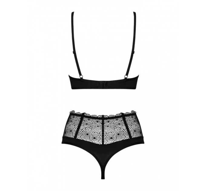 Сексуальный комплект Obsessive Sharlotte 2-pcs set black S/M