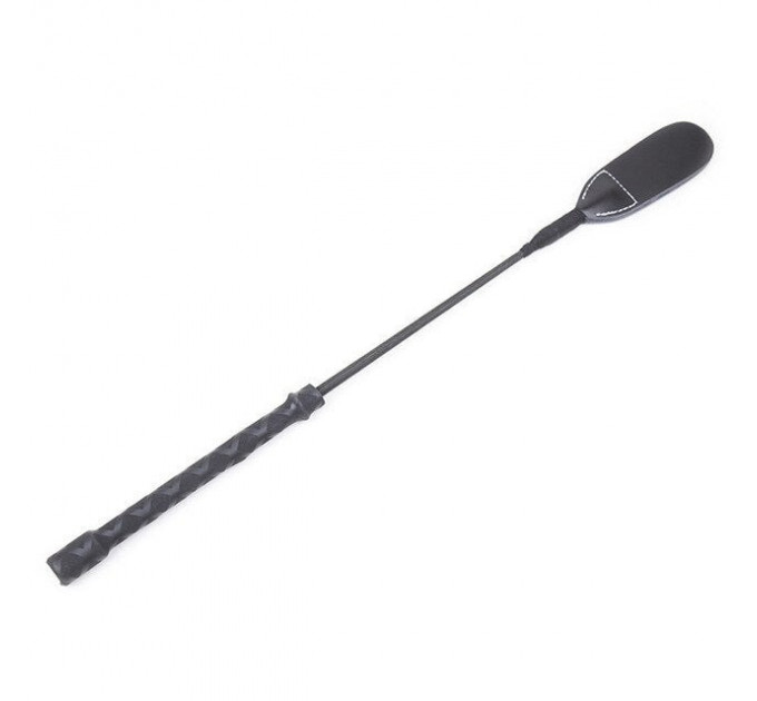 Стек DS Fetish экокожа Whip PU Leather riding crop, черный, 45 см