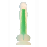 Светящийся фаллоимитатор Dream Toys RADIANT SOFT SILICONE GLOW IN THE DARK DILDO SMALL GREEN