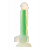 Светящийся фаллоимитатор Dream Toys RADIANT SOFT SILICONE GLOW IN THE DARK DILDO SMALL GREEN