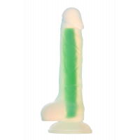 Светящийся фаллоимитатор Dream Toys RADIANT SOFT SILICONE GLOW IN THE DARK DILDO SMALL GREEN