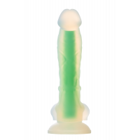 Светящийся фаллоимитатор Dream Toys RADIANT SOFT SILICONE GLOW IN THE DARK DILDO SMALL GREEN