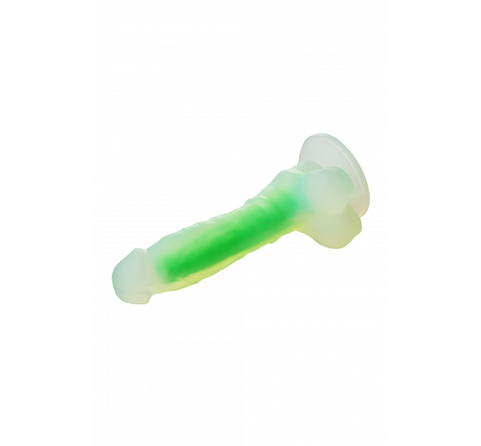 Светящийся фаллоимитатор Dream Toys RADIANT SOFT SILICONE GLOW IN THE DARK DILDO SMALL GREEN