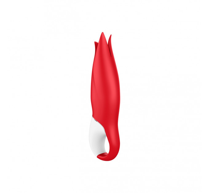 Вибратор в форме Цветка с мягкими лепестками Satisfyer Vibes Power Flower, красный