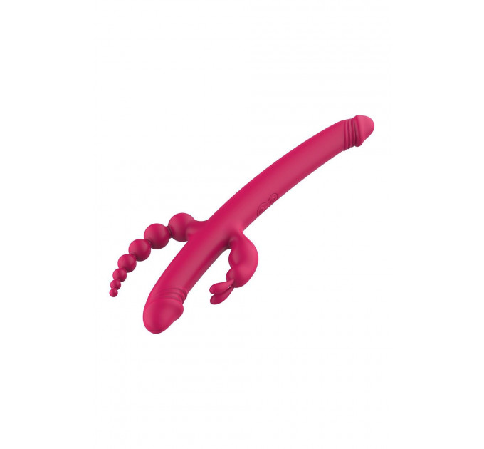 Вибратор с 4 стимулирующими концами Dreamtoys Anywhere Pleasure Vibe Essentials, розовый