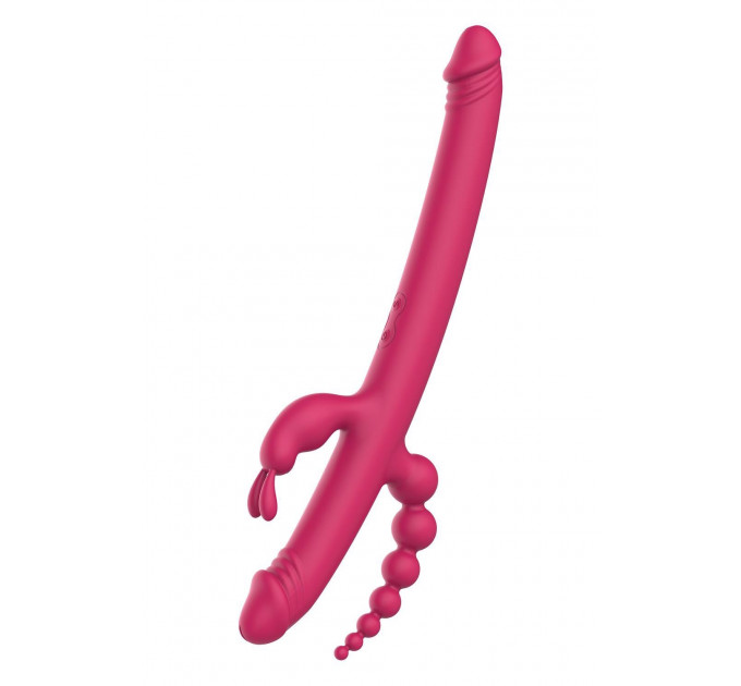 Вибратор с 4 стимулирующими концами Dreamtoys Anywhere Pleasure Vibe Essentials, розовый