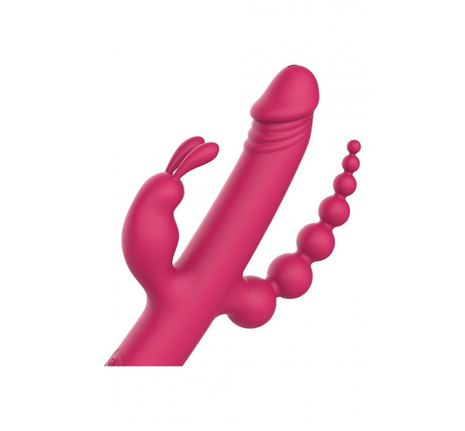 Вибратор с 4 стимулирующими концами Dreamtoys Anywhere Pleasure Vibe Essentials, розовый