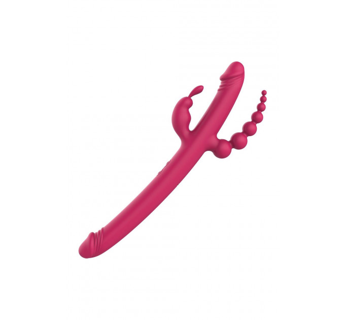 Вибратор с 4 стимулирующими концами Dreamtoys Anywhere Pleasure Vibe Essentials, розовый
