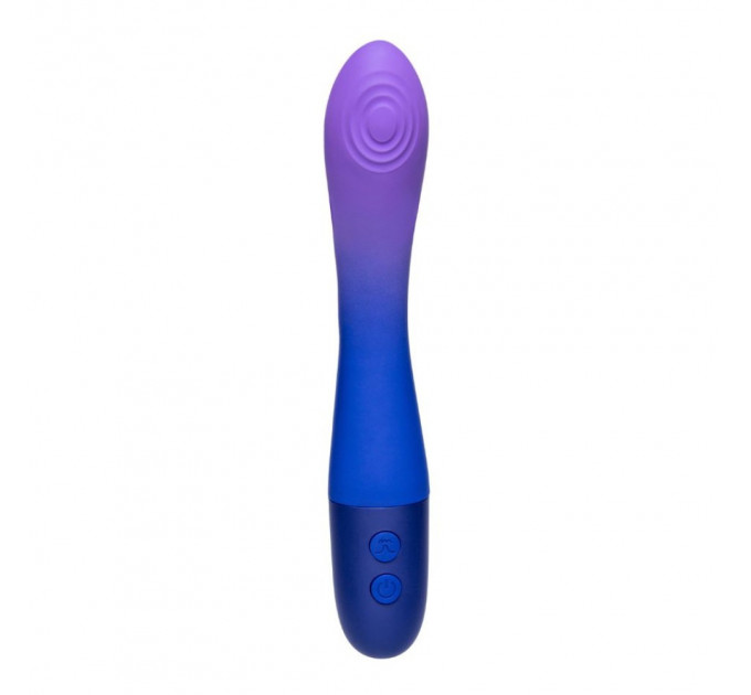Вібратор з пульсатором Every Night Toys для точки G, синьо-фіолетовий градієнт