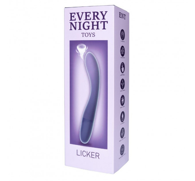 Вібратор з пульсатором Every Night Toys для точки G, синьо-фіолетовий градієнт
