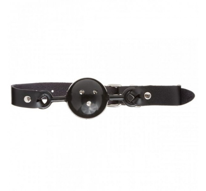 F61404 Кляп из кожи Loveshop Latex Comfort BREATHABLE BALL GAG BLACK