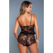 Кружевной комплект Fleur Cami топ и шортики черный, S/M