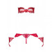 Набор маска+наручники+стринги Obsessive Hetea 3 pcs set red S/M