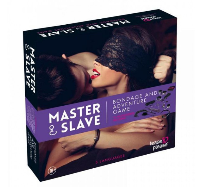 F61278 Набор БДСМ 10 шт Master & Slave BDSM Kit tijgerprint Purpel