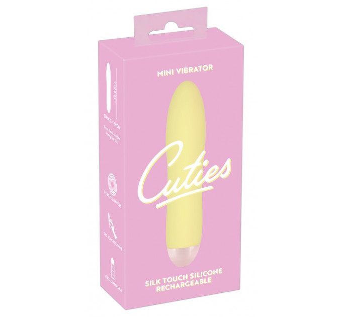 Мини-вибратор гладкий You2Toys Cuties, желтый